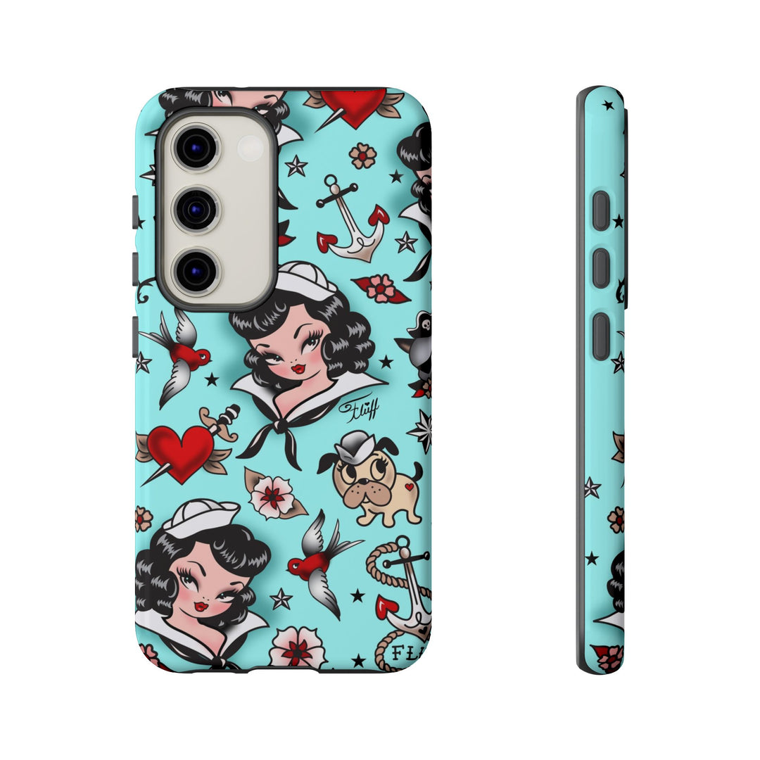 Suzy Sailor Girl on Light Blue • Phone Case