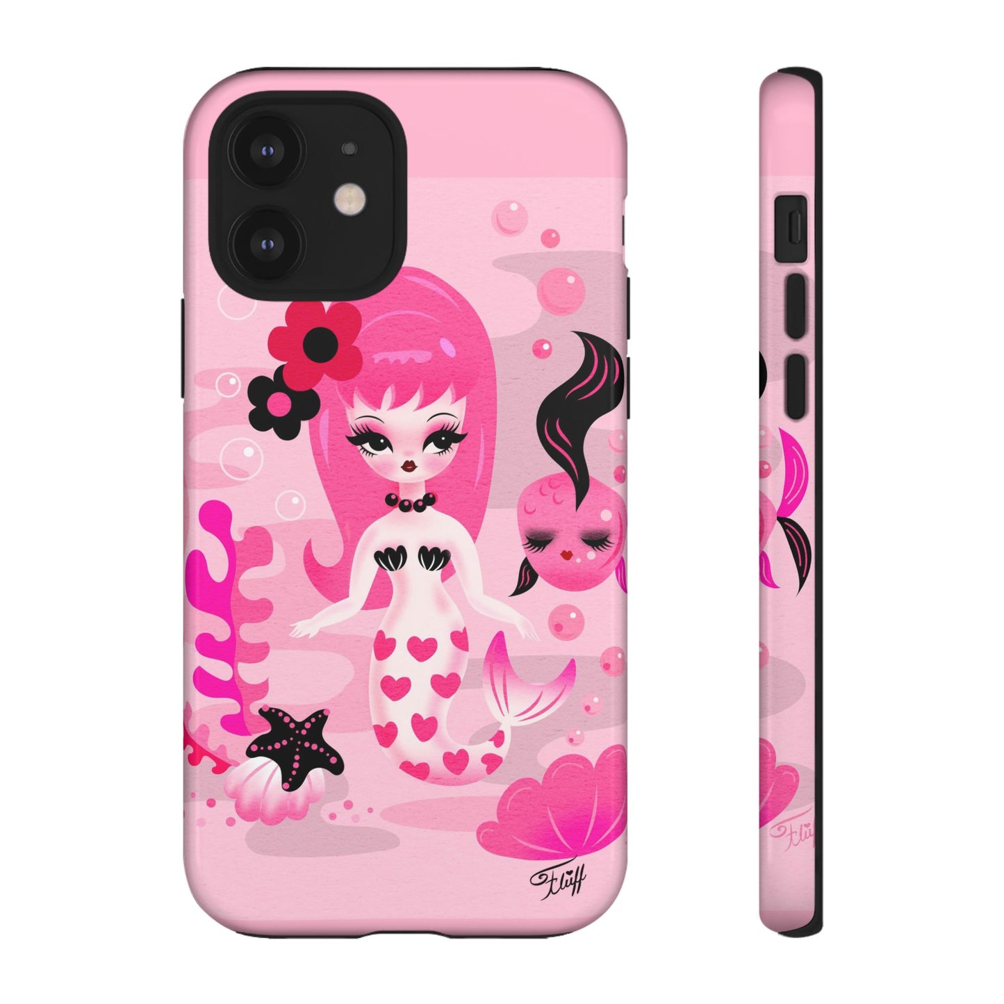 Pink Mod Mermaid • Tough Phone Case