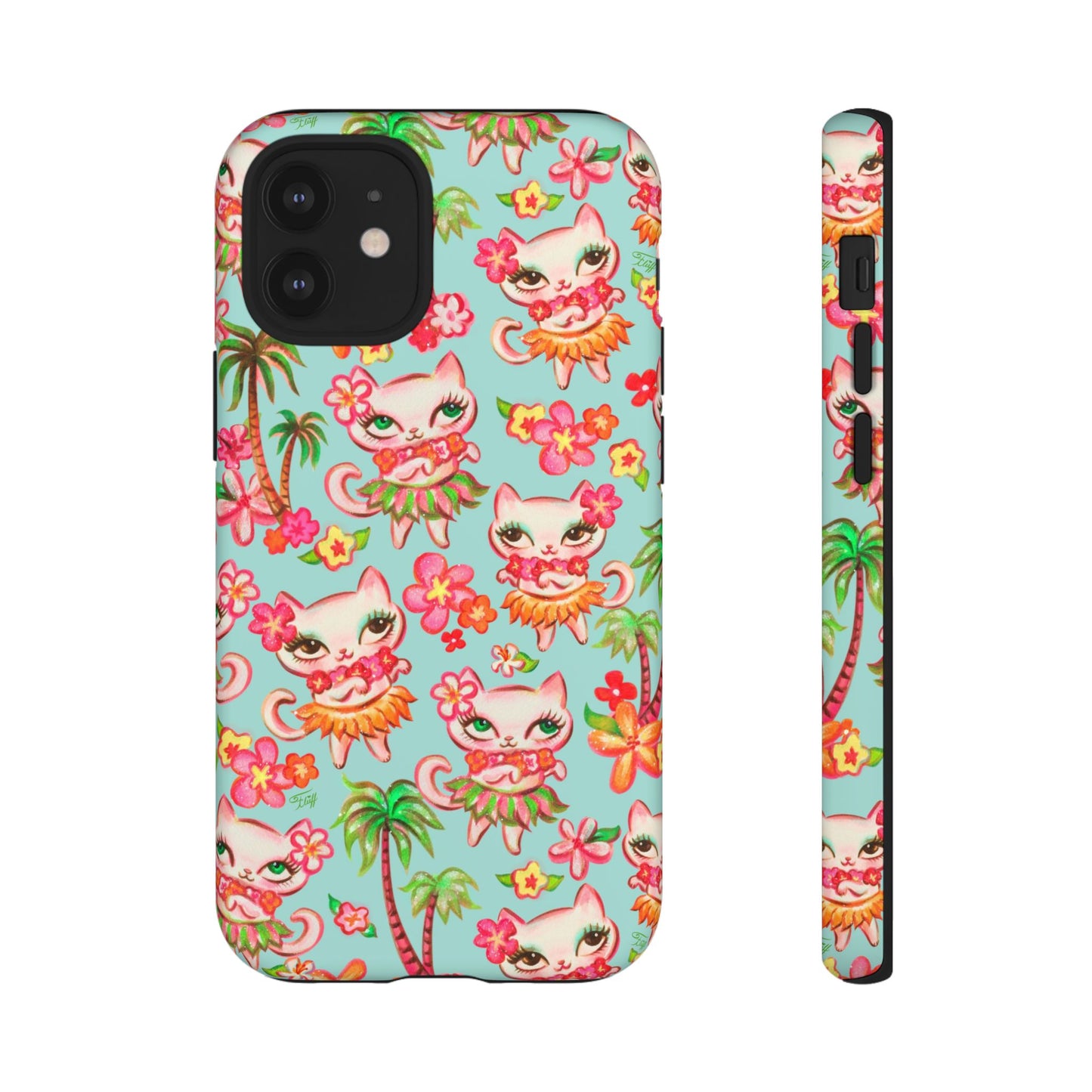 Hula Kitties Aqua • Tough Phone Case