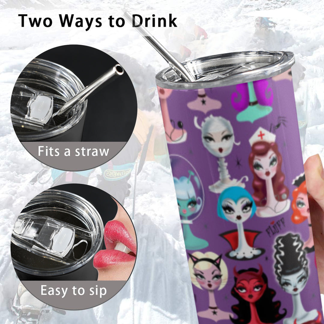 Spooky Dolls Purple • Tall Tumbler 20oz