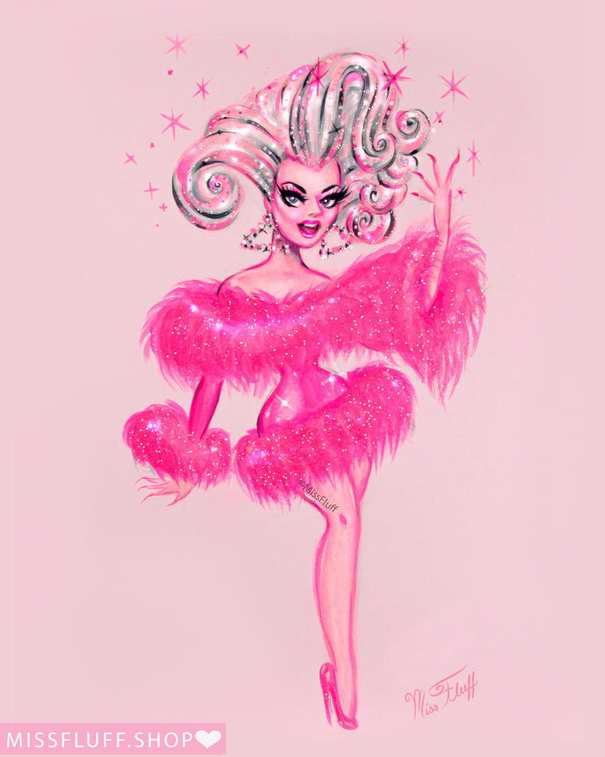 Sparkle and Feathers inspired by Alyssa Edwards • Art Print