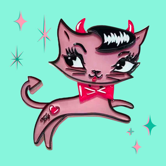 Bad Kitty Brooch by Miss Fluff x Lipstick & Chrome-0