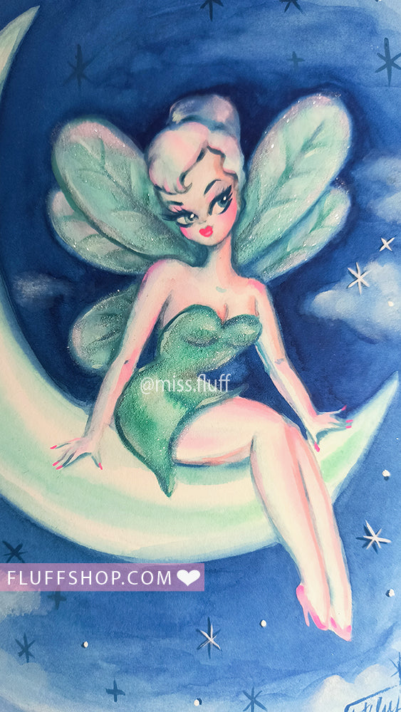 Blue Fairy • Original Drawing 9x12