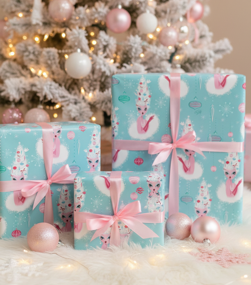 Christmas Coiffure • Gift Wrap Paper 3 Rolls