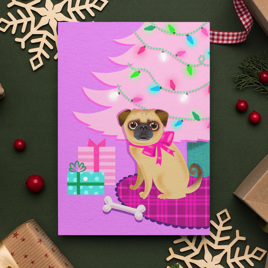 Christmas Pug • Cards Set of 10