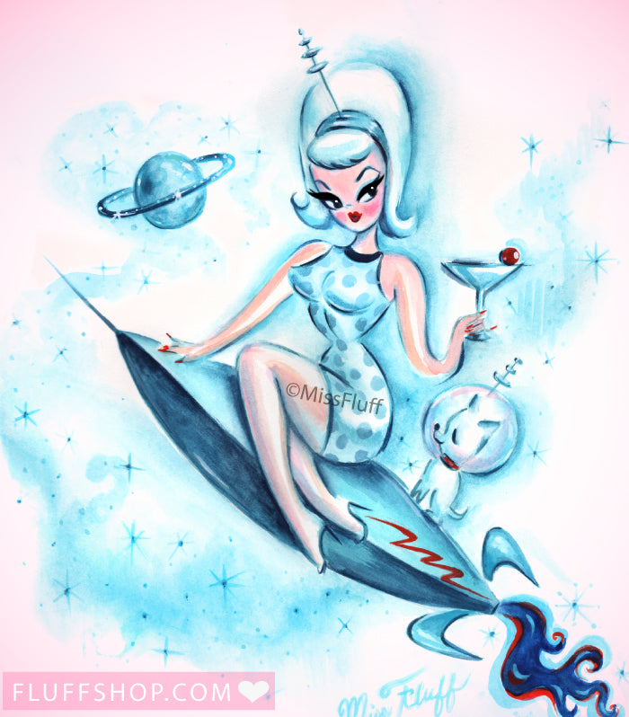Rocket Girl in blues • Handbag