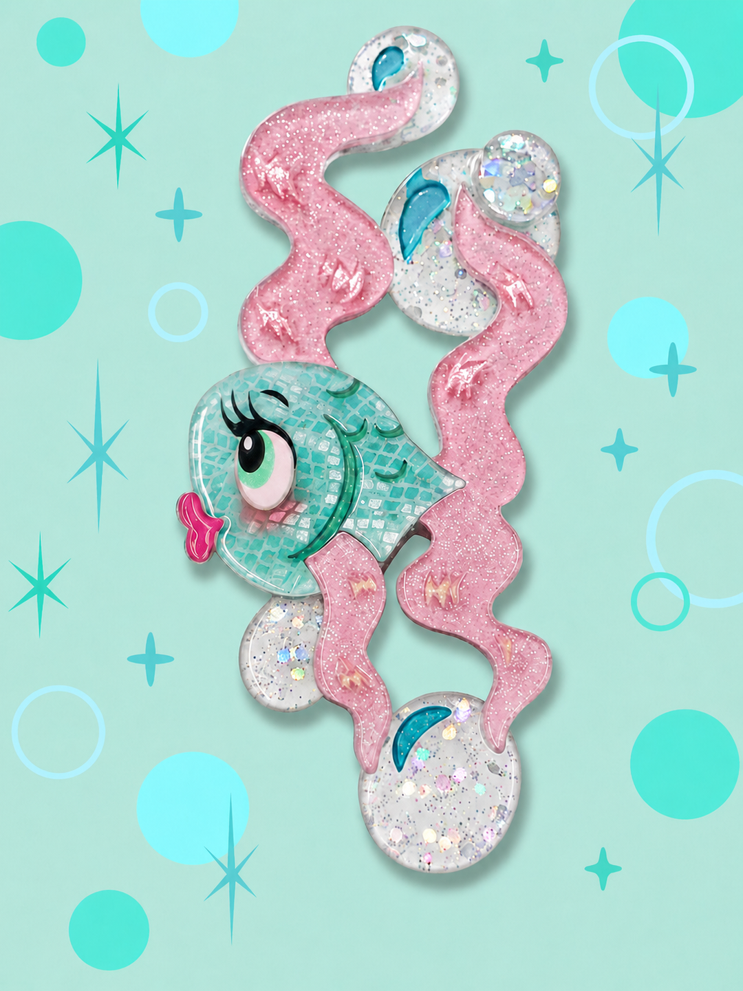 Fishy Kisses Brooch by Miss Fluff x Lipstick & Chrome
