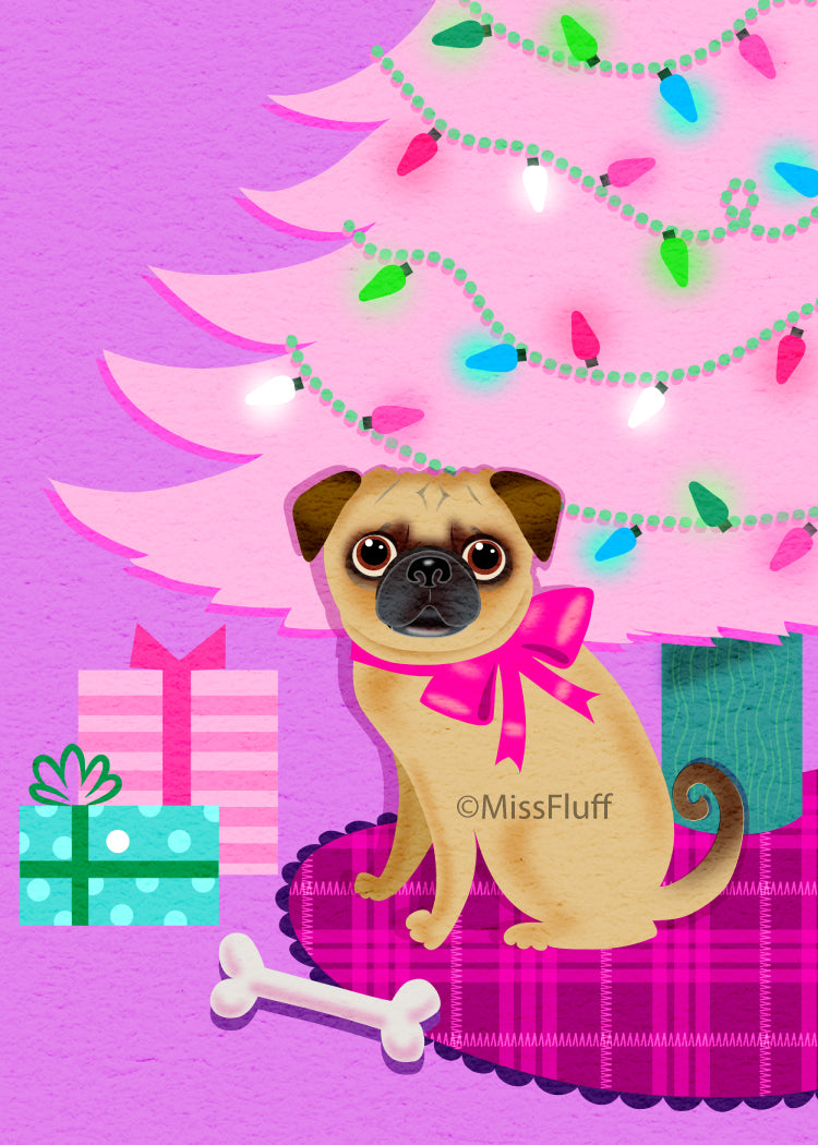 Christmas Pug • Cards Set of 10