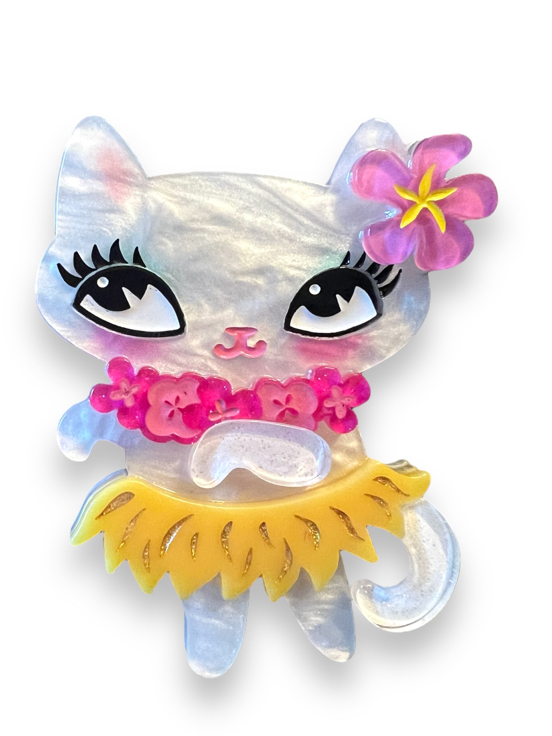 Tiki Hula Kitty Brooch by Miss Fluff x Lipstick & Chrome-0