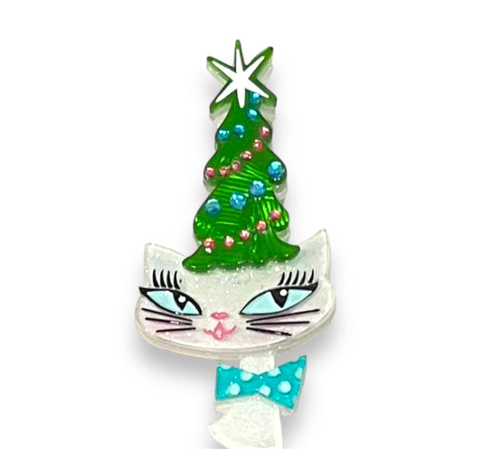 Kitty Christmas Hat Brooch by Miss Fluff x Lipstick & Chrome-0