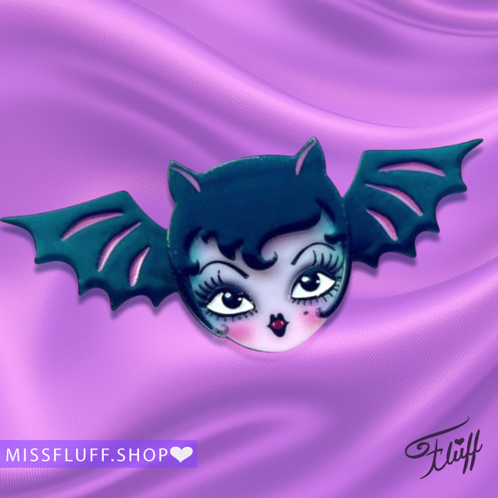 Lily the Vamp Brooch by Miss Fluff x Lipstick & Chrome