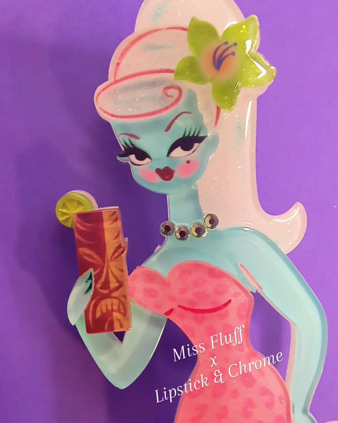Mai Tai Mermaid Brooch by Miss Fluff x Lipstick & Chrome