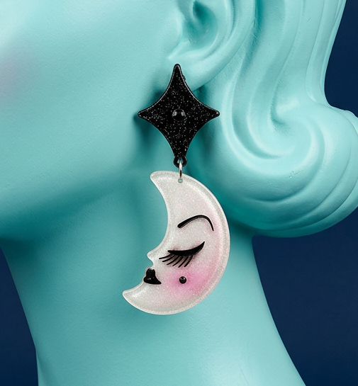 Lil Luna Lullaby Earrings by Miss Fluff x Lipstick & Chrome