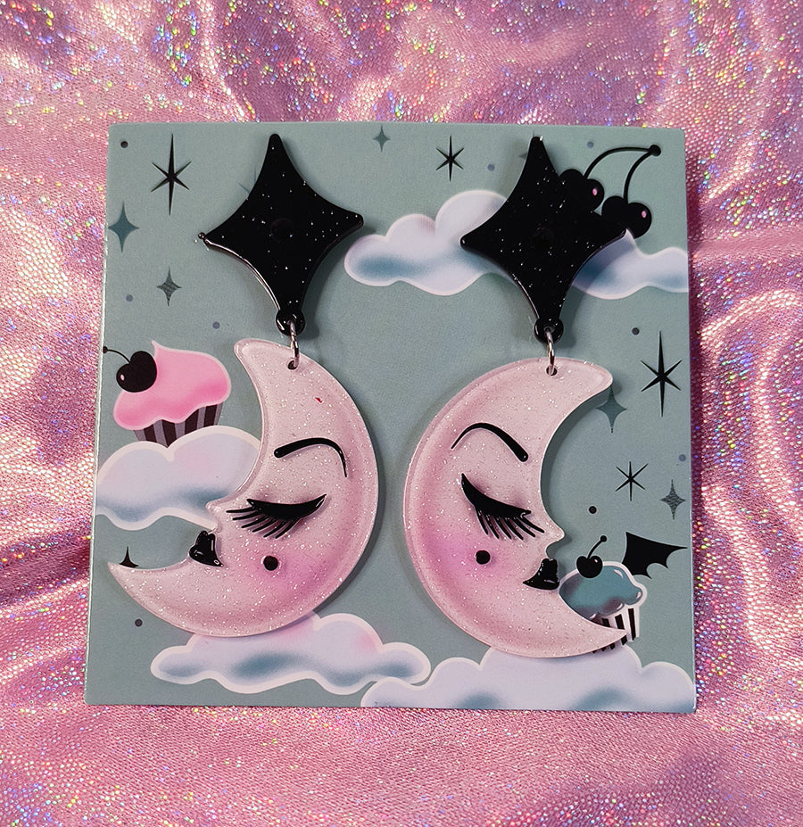 Lil Luna Lullaby Earrings by Miss Fluff x Lipstick & Chrome