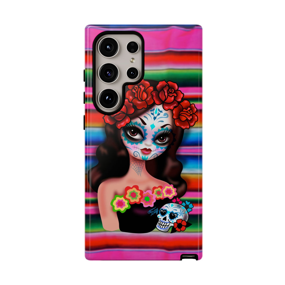 Day of the Dead Girl on Sarape • Phone Case
