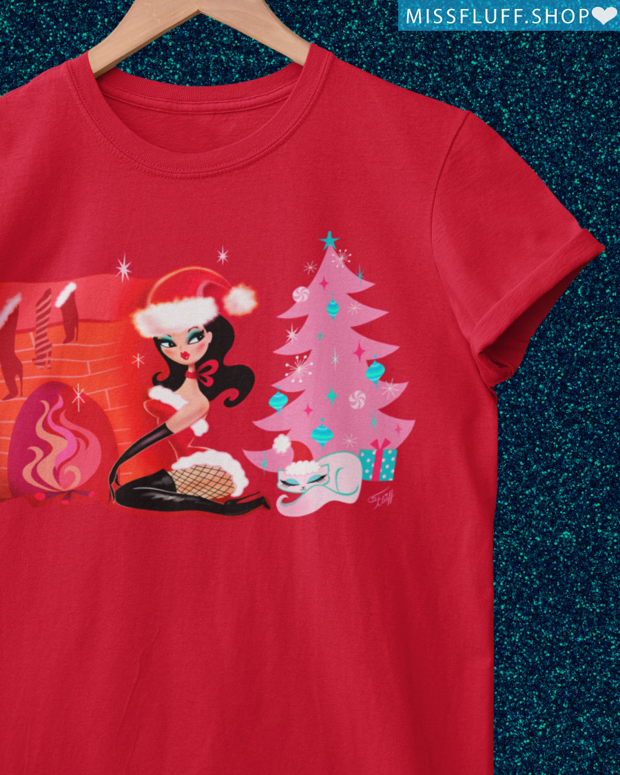 Sassy Santa next to the Fireplace • Women's Relaxed Fit T-Shirt