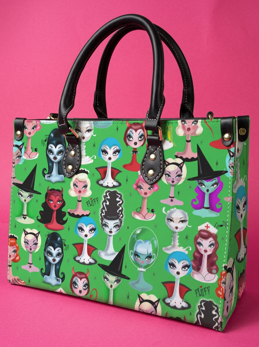 Spooky Dolls Green • Handbag