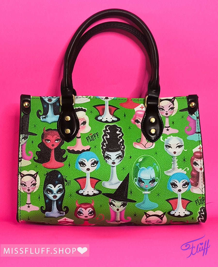 Spooky Dolls on Green • SPECIAL EDITION PRE-ORDER Handbag
