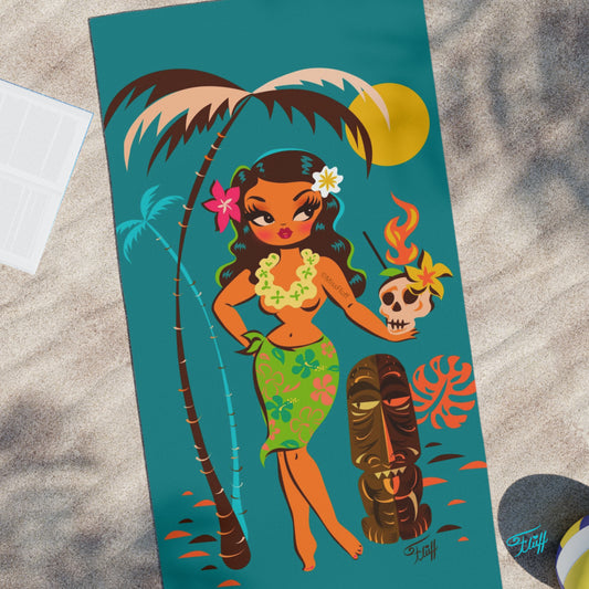 Tiki Temptress • With Skull Mug • Towel