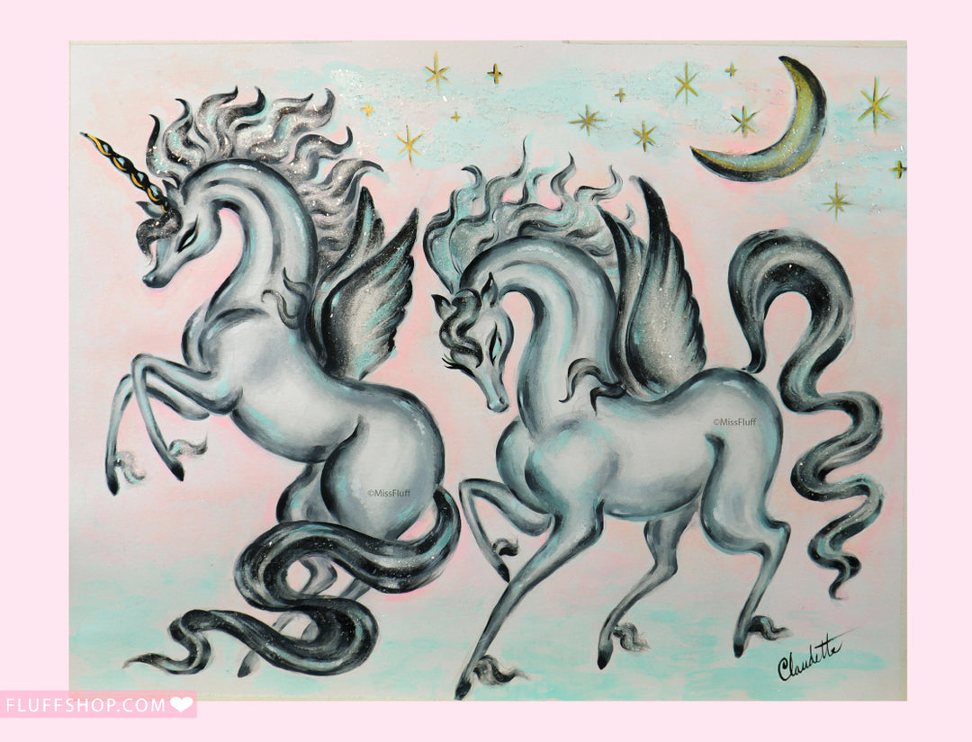 Dreams from Moonbeams  • Original Painting Framed 11 x 14