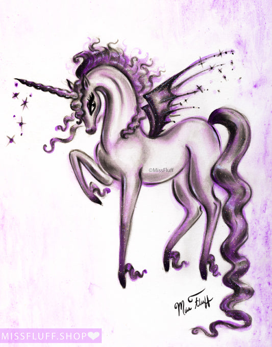 Unicorn with Bat Wings • Art Print