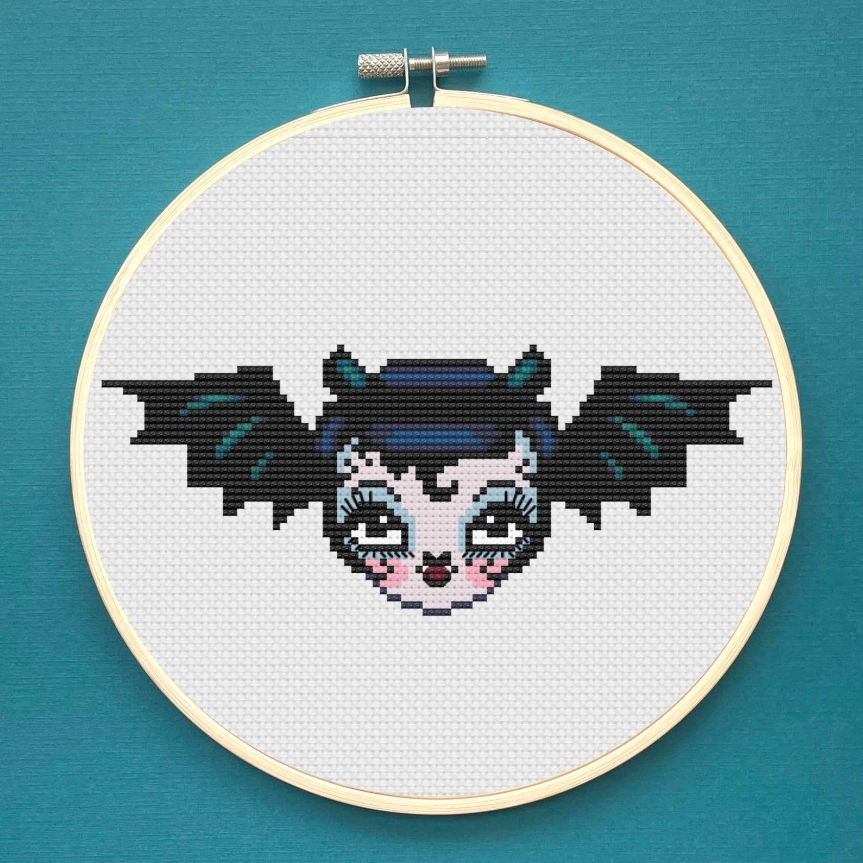 Vampire Bat Dolly by Fluff Counted Cross Stitch Kit-0