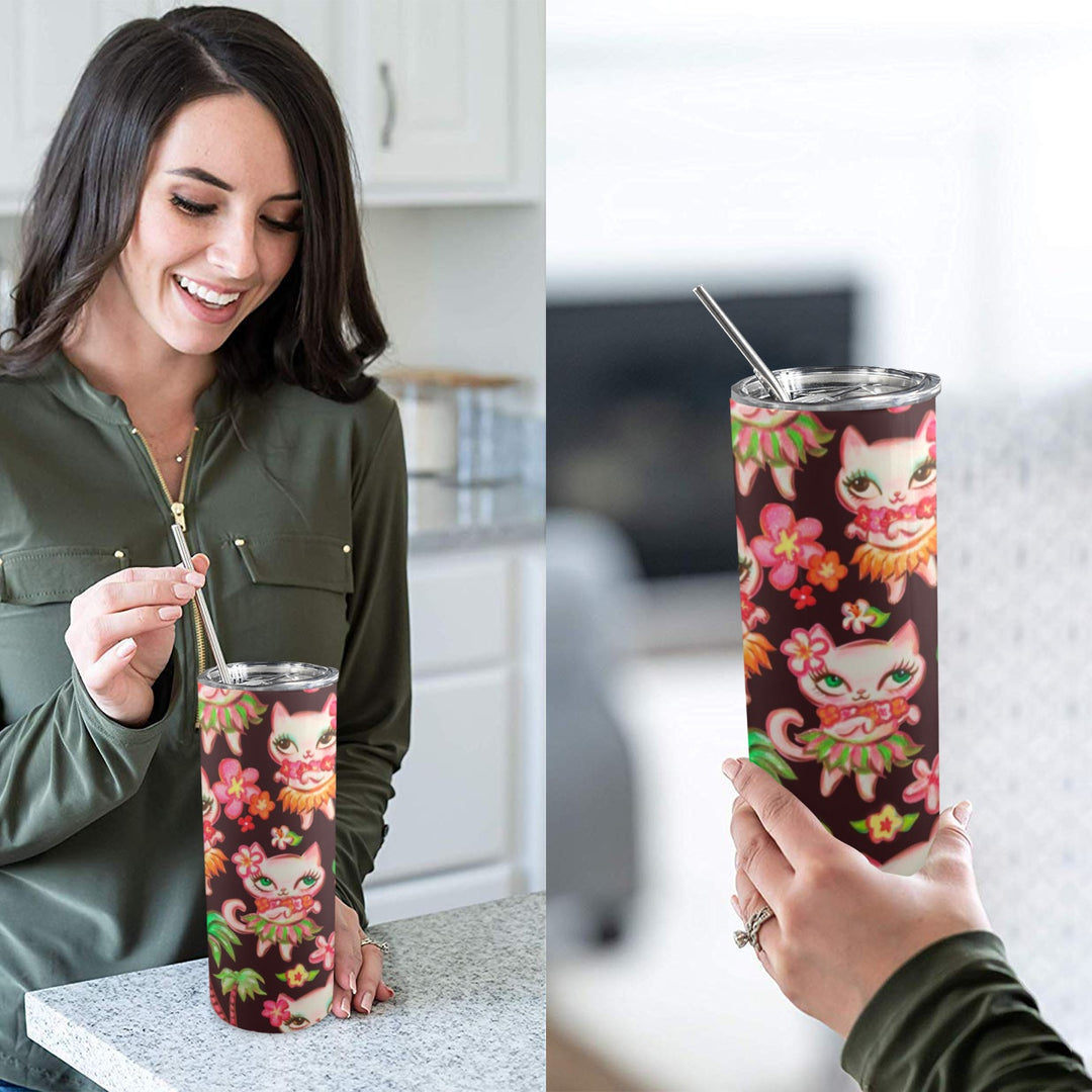 Hula Kitties Chocolate • Tall Tumbler 20oz