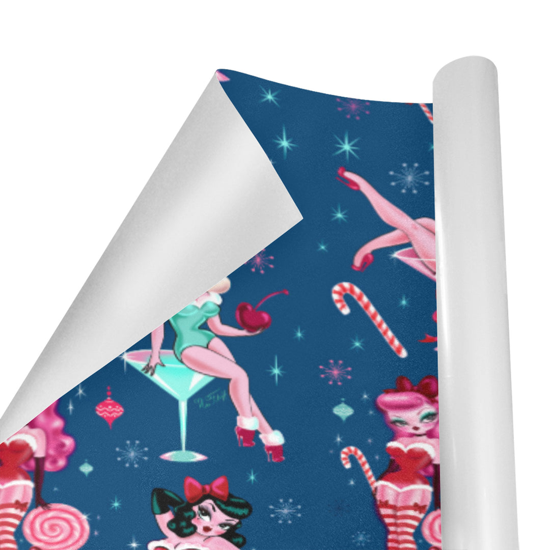 Christmas Candy Martini Pinups • Gift Wrap Paper 3 Rolls