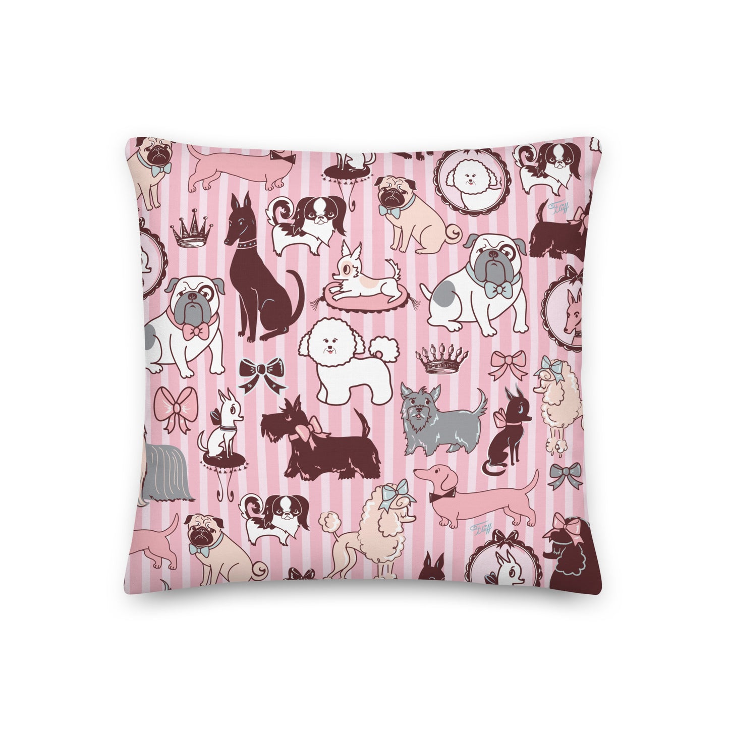 Doggy Boudoir Pink • Decor Pillow