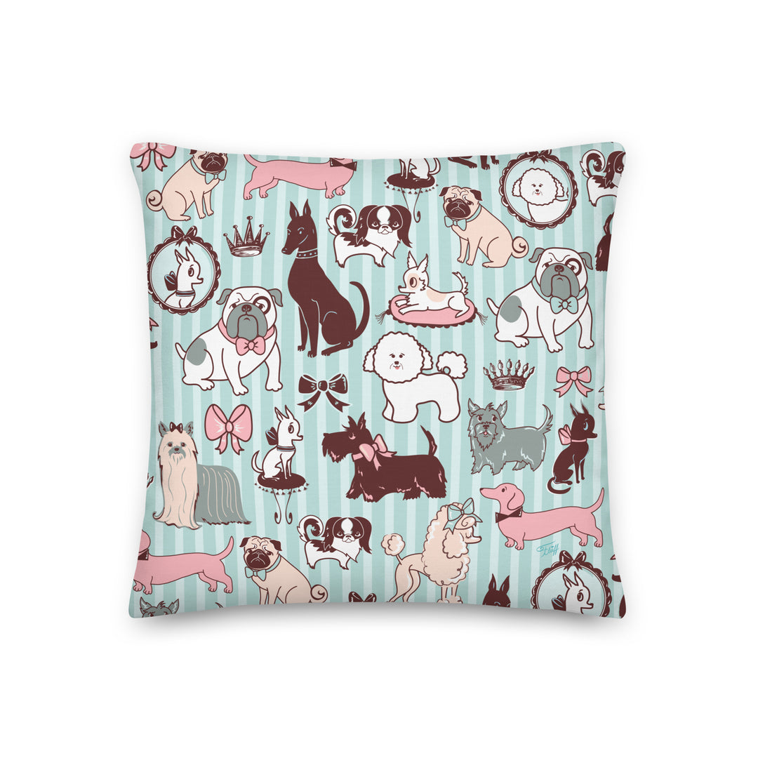 Doggy Boudoir Mint • Decor Pillow