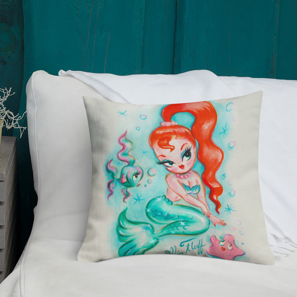 Redhead Baby Doll Mermaid • Decor Pillow