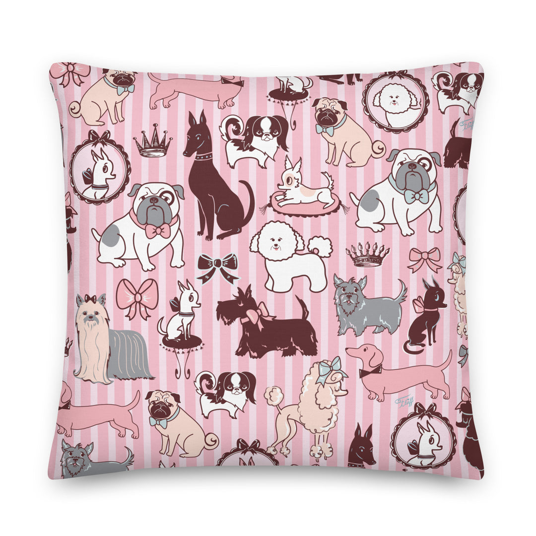 Doggy Boudoir Pink • Decor Pillow