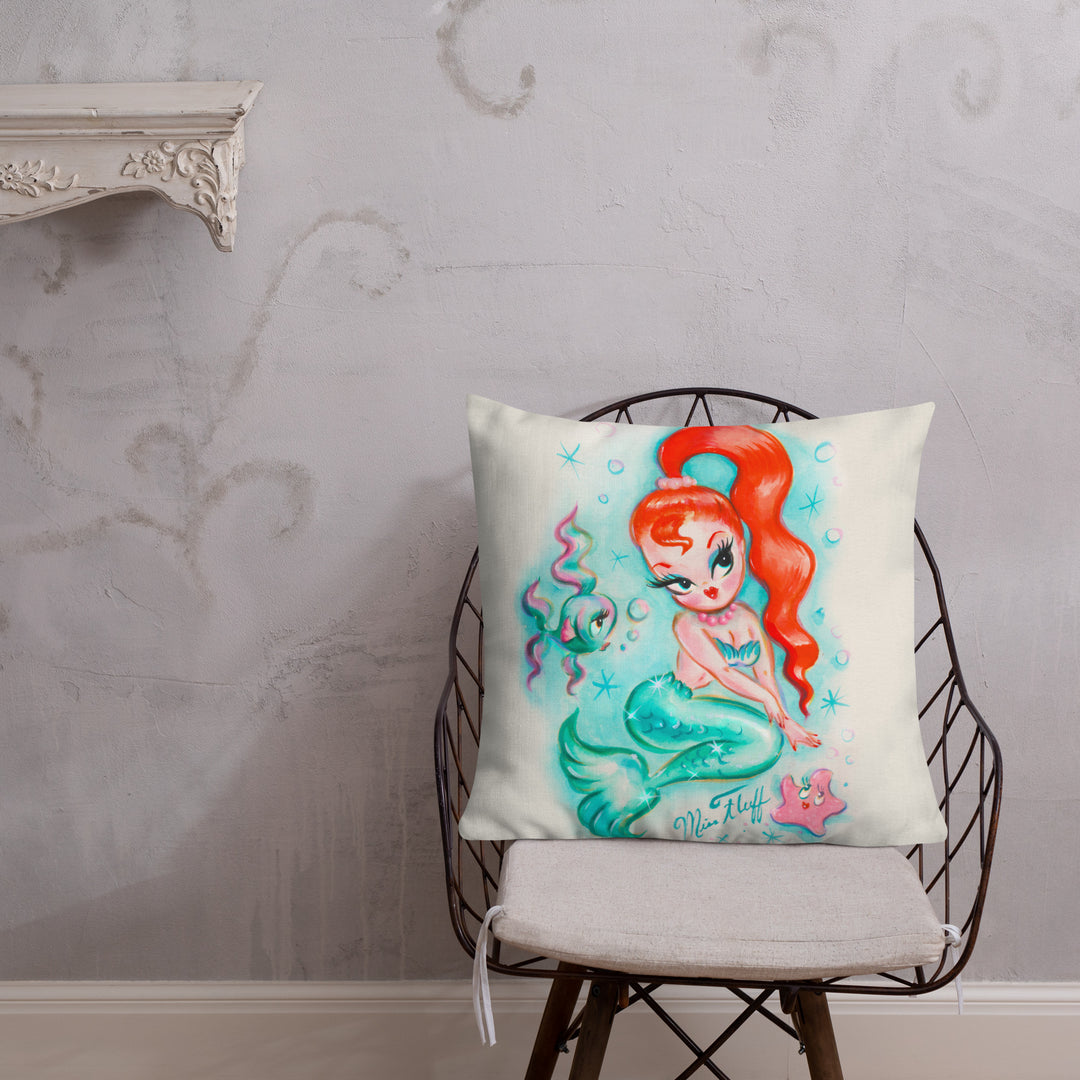 Redhead Baby Doll Mermaid • Decor Pillow