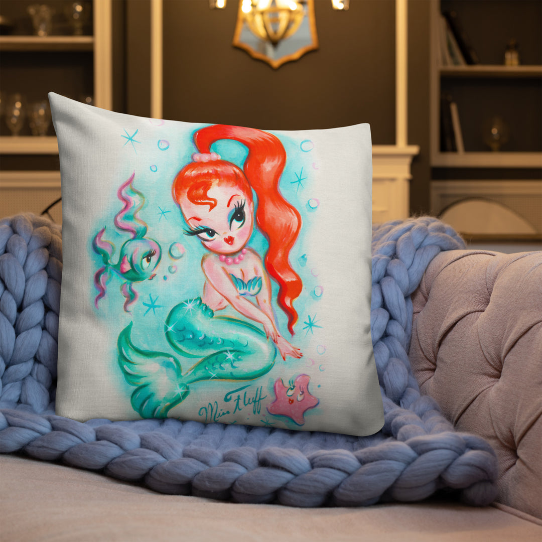 Redhead Baby Doll Mermaid • Decor Pillow