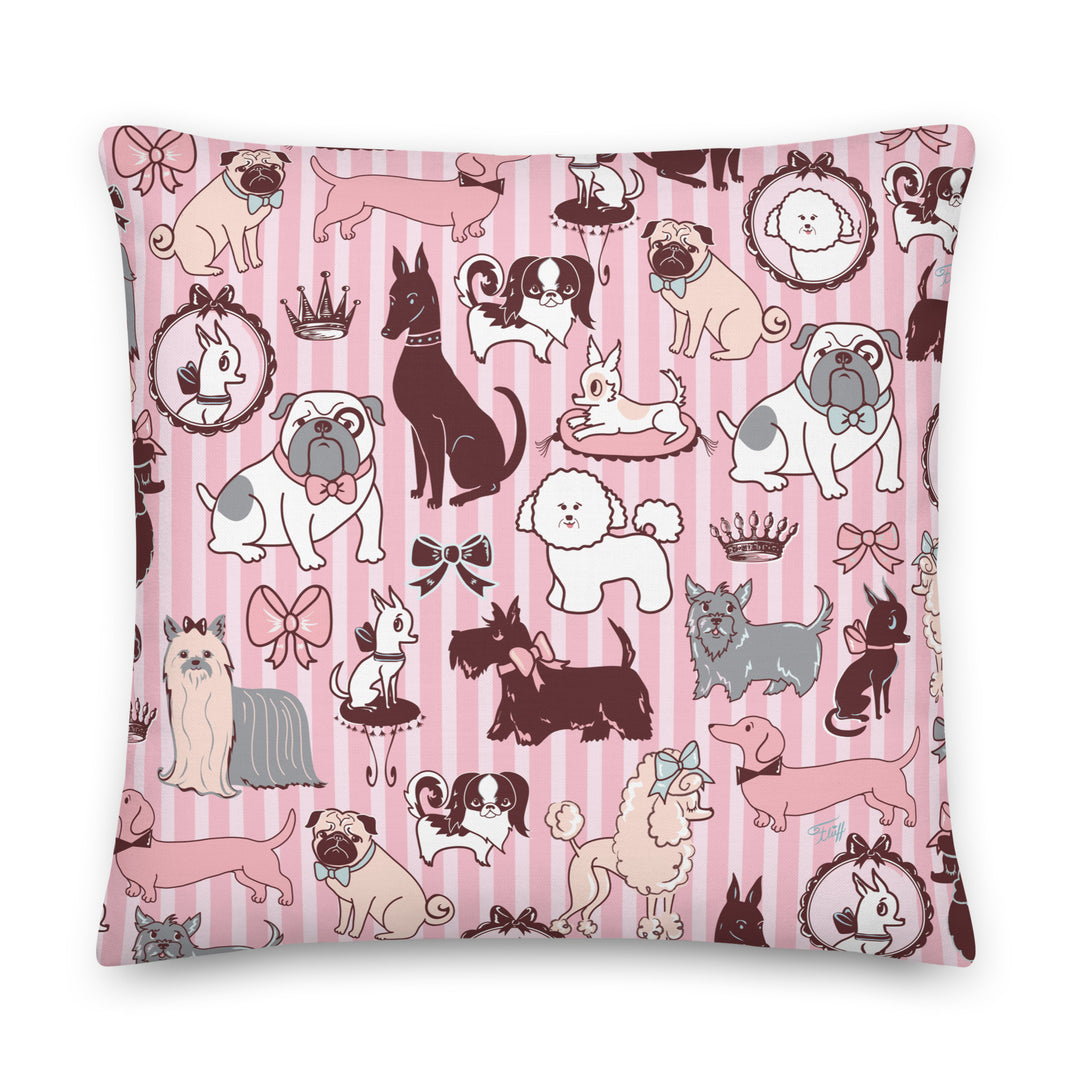 Doggy Boudoir Pink • Decor Pillow