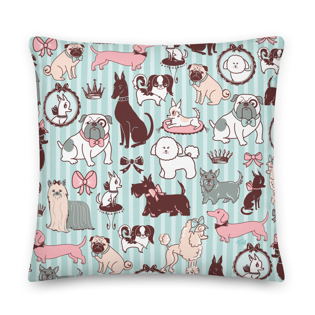 Doggy Boudoir Mint • Decor Pillow