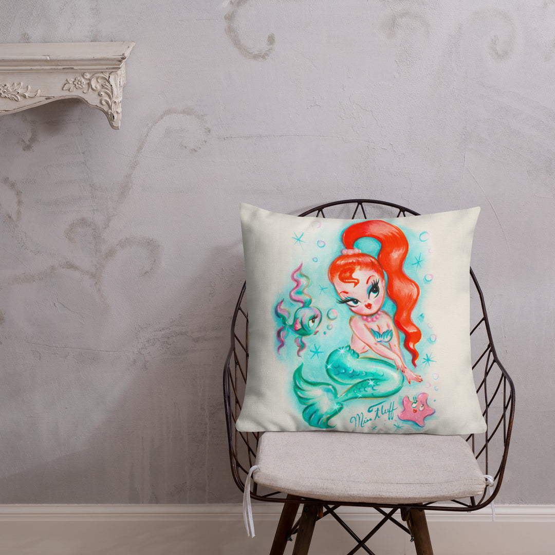 Redhead Baby Doll Mermaid • Decor Pillow