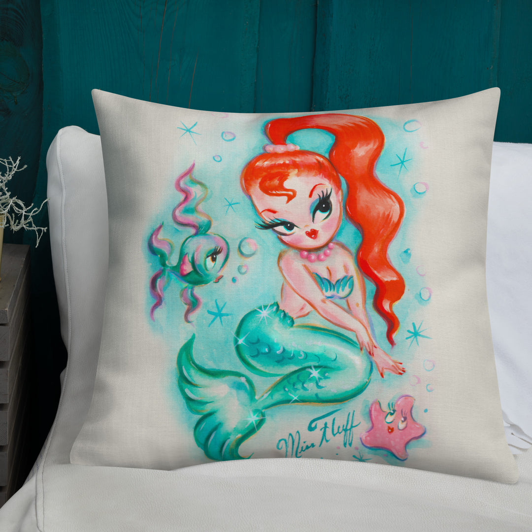 Redhead Baby Doll Mermaid • Decor Pillow