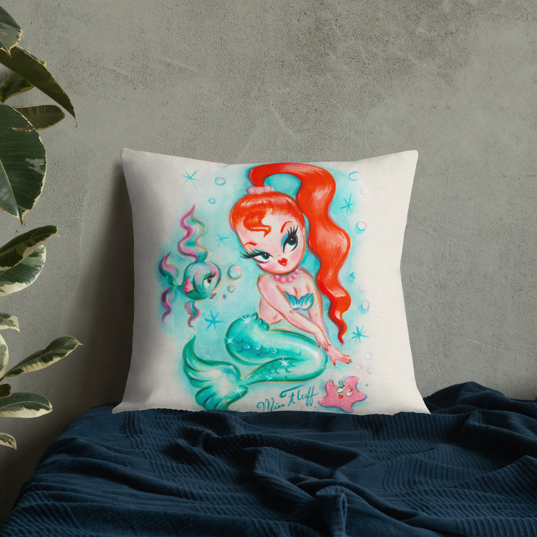 Redhead Baby Doll Mermaid • Decor Pillow