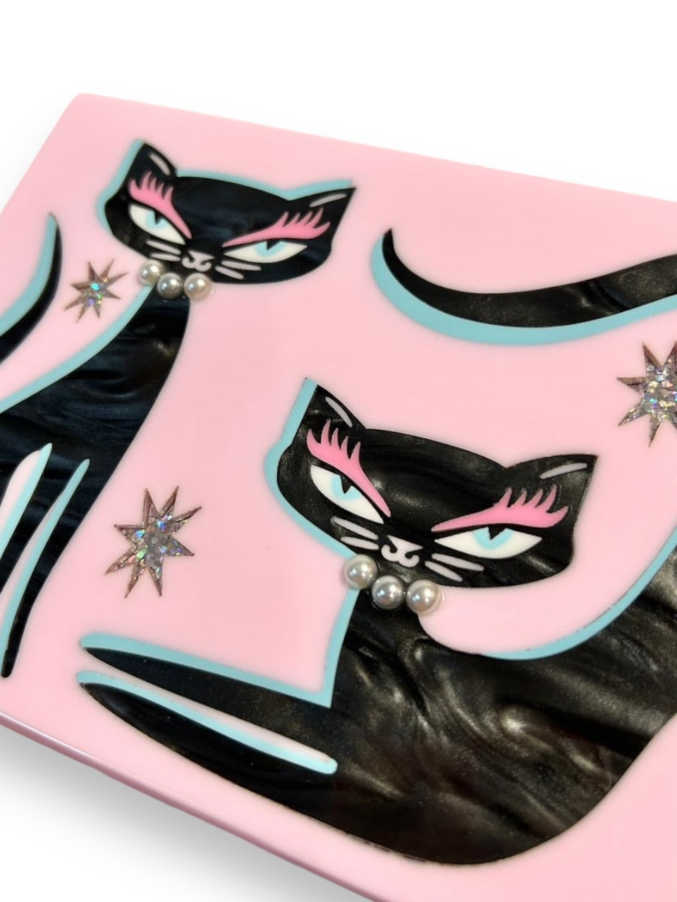 Kitty Chic Inlaid Acrylic Handbag by Miss Fluff x Lipstick & Chrome-1