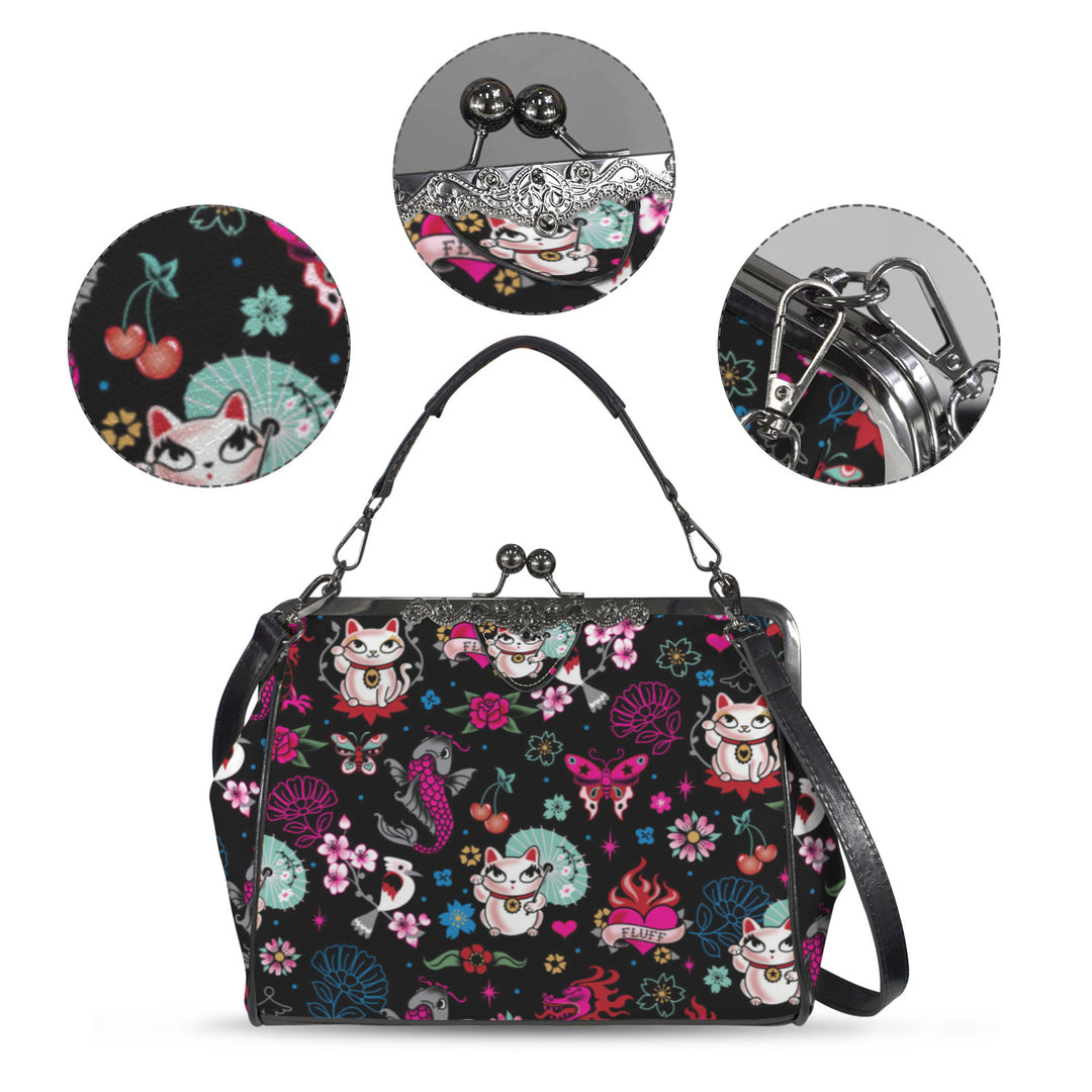 Lucky Kitty • Kiss Lock Purse