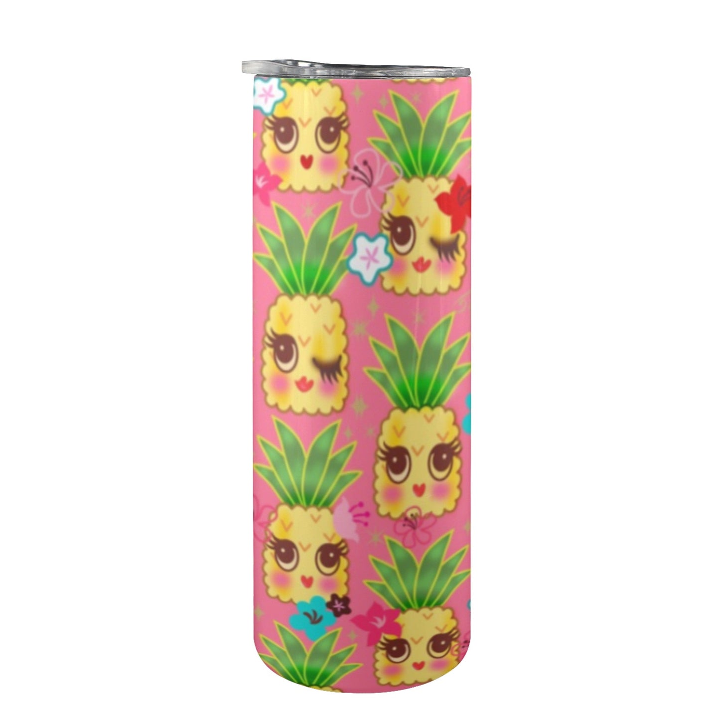 Happy Pineapples Pink • Tall Tumbler 20oz
