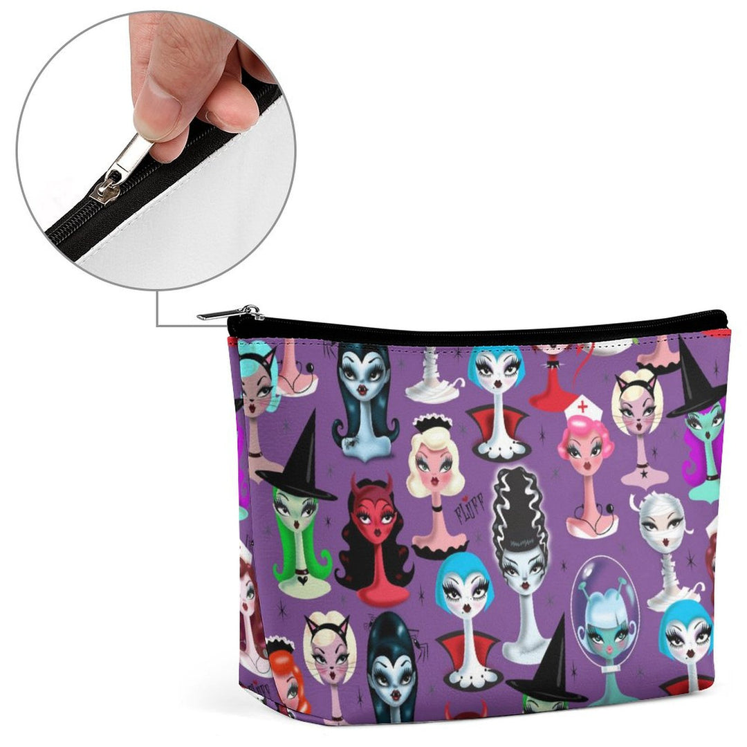 Spooky Dolls Purple • Cosmetic Bag