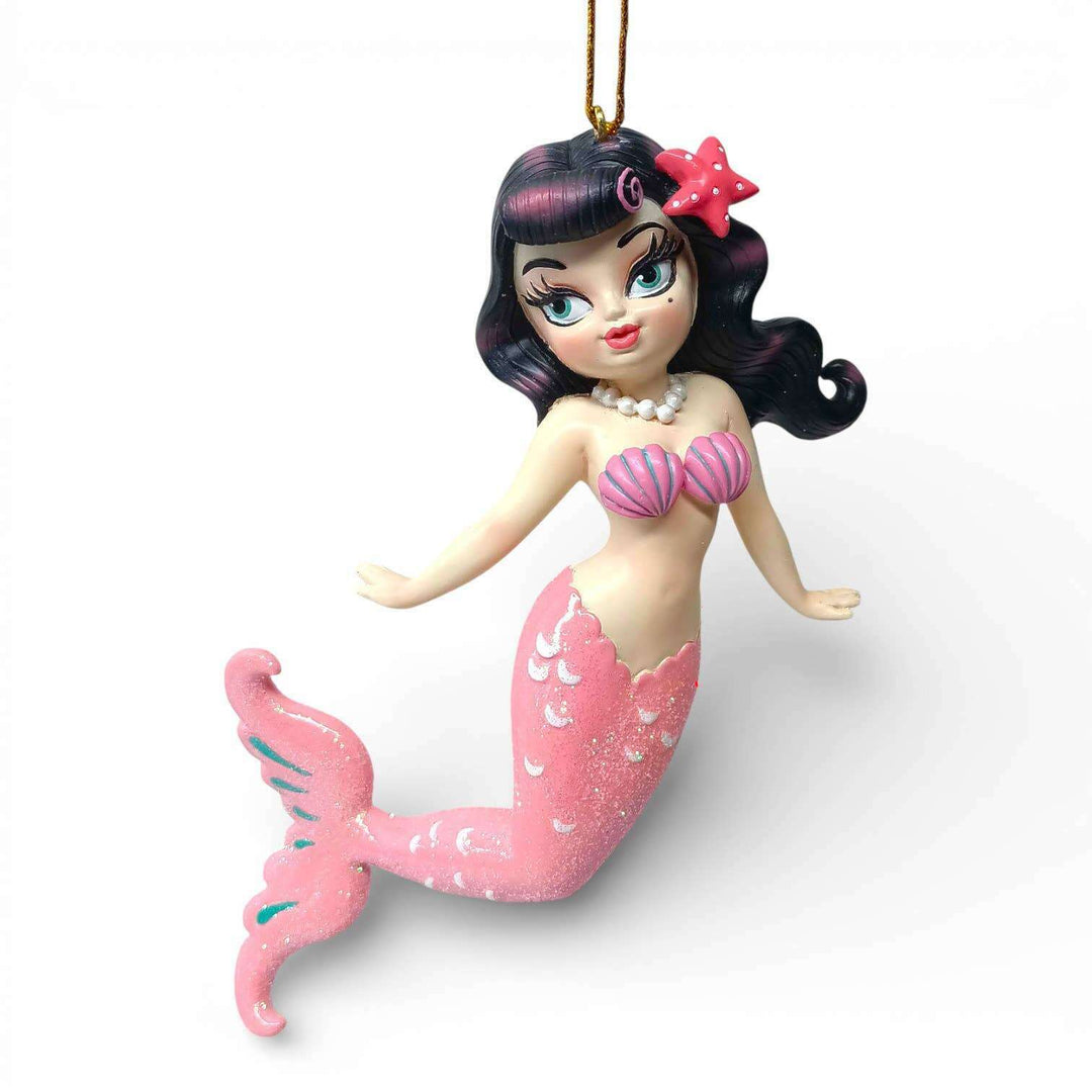 Cora 5.5" Brunette Baby Doll Mermaid Ornament