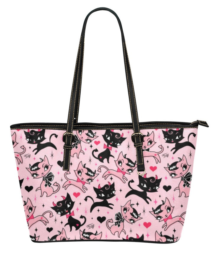 Devil Kitties on Pink • Purse Tote