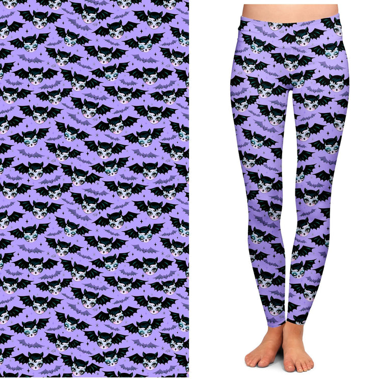 "Battylicious" Leggings by Miss Fluff x Lipstick & Chrome PURPLE-1