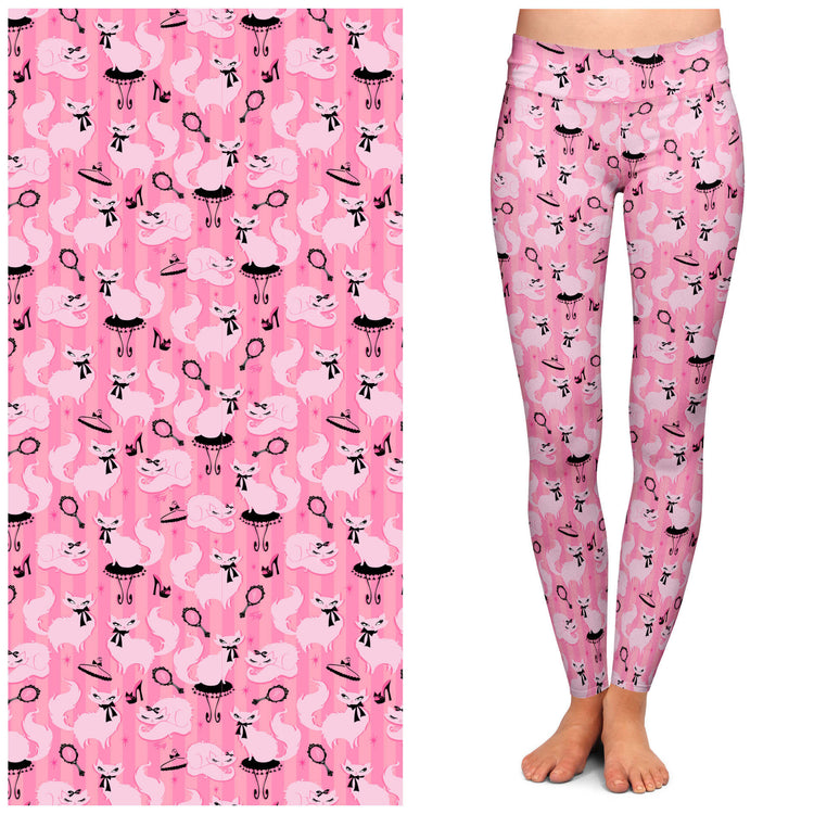 "Pink Purrfection" Leggings by Miss Fluff x Lipstick & Chrome-0