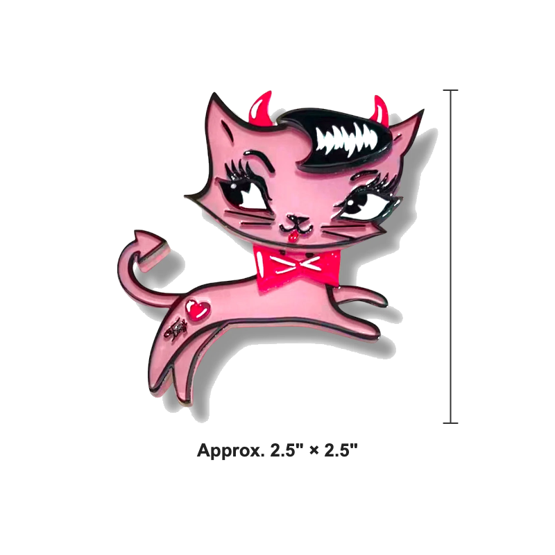 Bad Kitty Brooch by Miss Fluff x Lipstick & Chrome