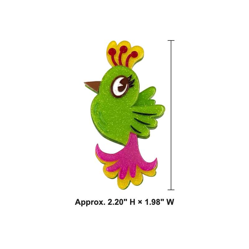 Tiki Tweetie Brooch by Miss Fluff x Lipstick & Chrome