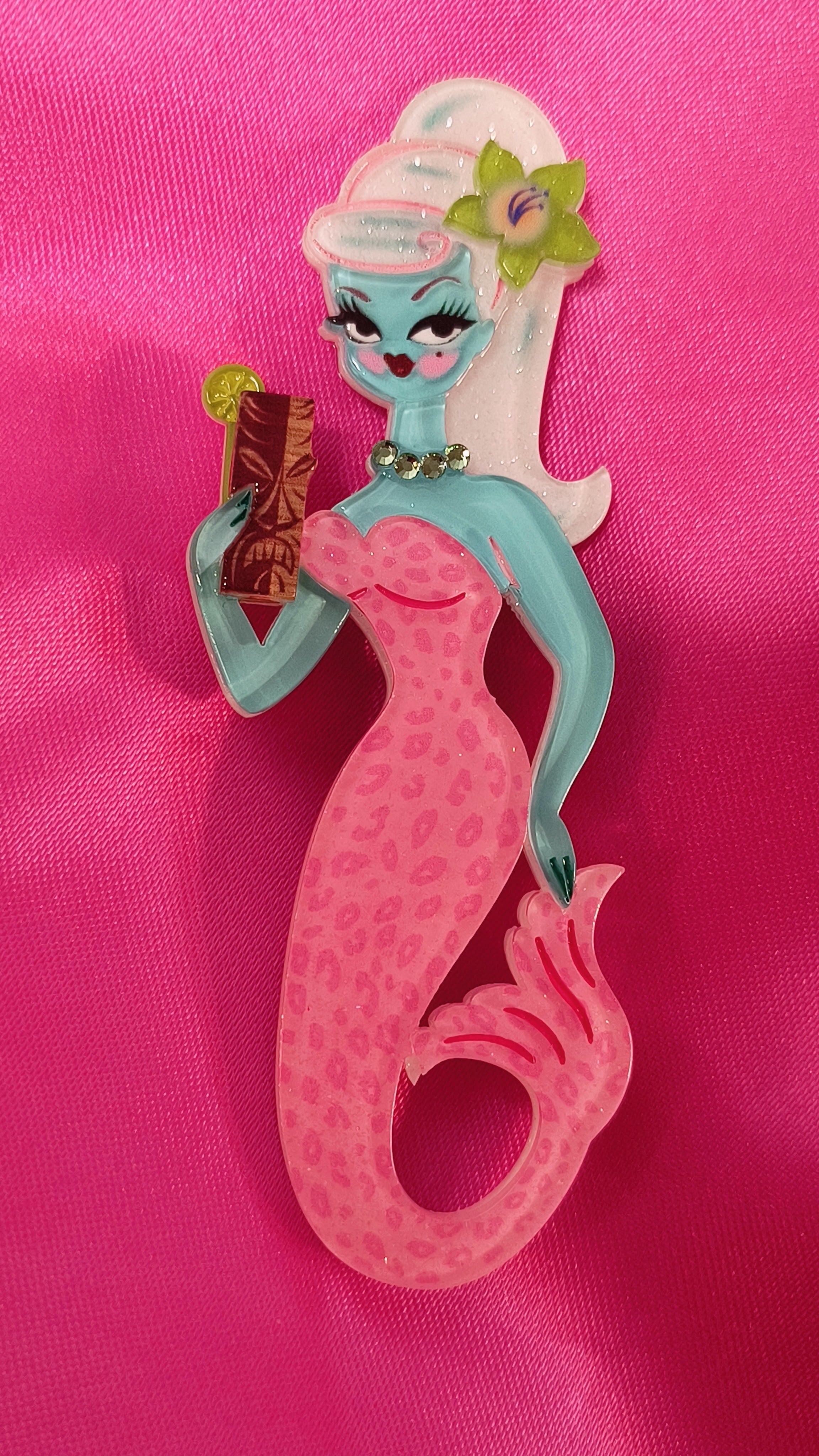 Mai Tai Mermaid Brooch by Miss Fluff x Lipstick & Chrome – Miss